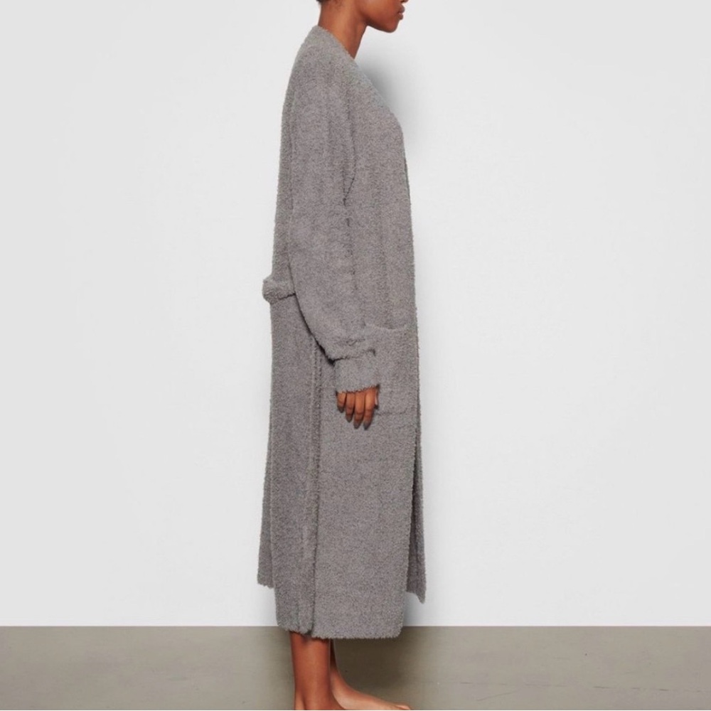 SKIMS Cozy Knit Robe in Smoke Gray Size S/M - Picture 6 of 6